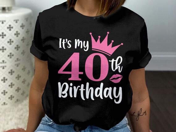 40 And Fabulous T-Shirt 40th Birthday Crown Pink Gift Women 40 And Fabulous T-Shirt 40th Birthday Crown Pink Gift Women