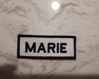 Name Patch White Background