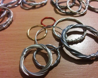 Reclaimed Rings - made from guitar, violin, viola, and cello strings