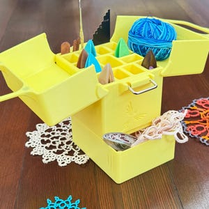 The Tatting Toolbox: Helix - Navetta e aghi stampati in 3D e borsa portautensili