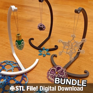 Tatting & Ornament Stand STL Bundle—Lightweight, Stores Flat