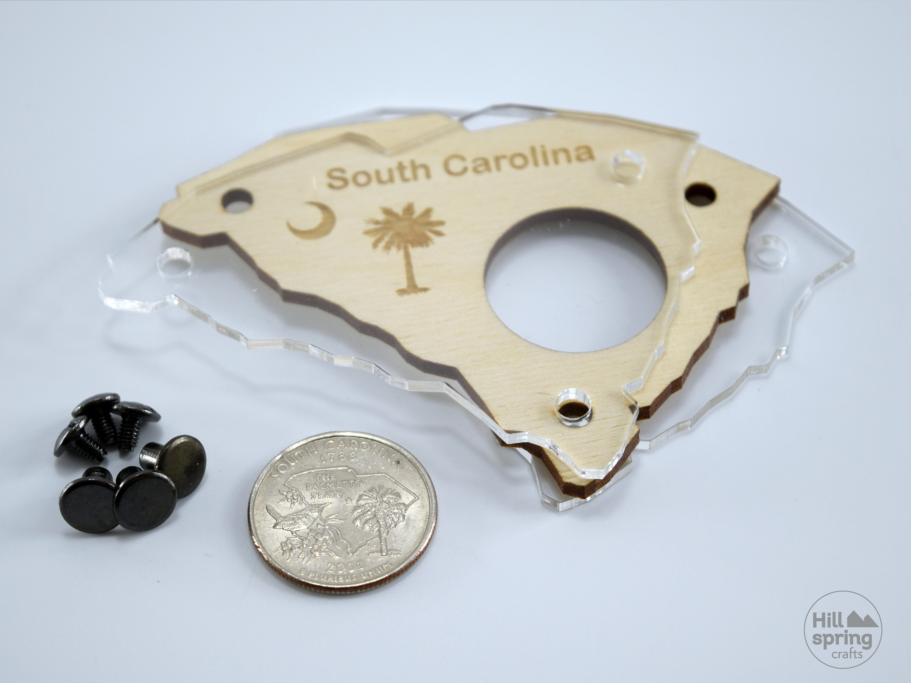 Quarter Dollar Coin Holder in Shape of USA State any State Etsy UK