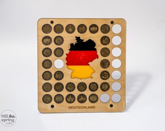 Germany 2 Euro Coin Holder, Personalized Display