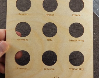 Coin holder for European Union 2 Euro commemorative coins of 2008