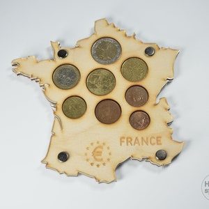Coin Holder for Euro regular coins in shape of a country