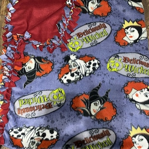 Villains Fleece Blanket Purple Red