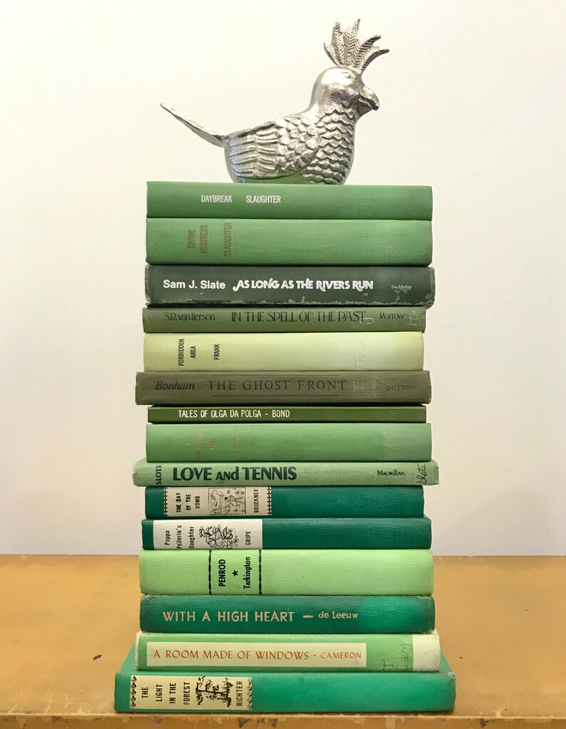 Real Books by Color for Decor Choose Your Colors Instant Etsy