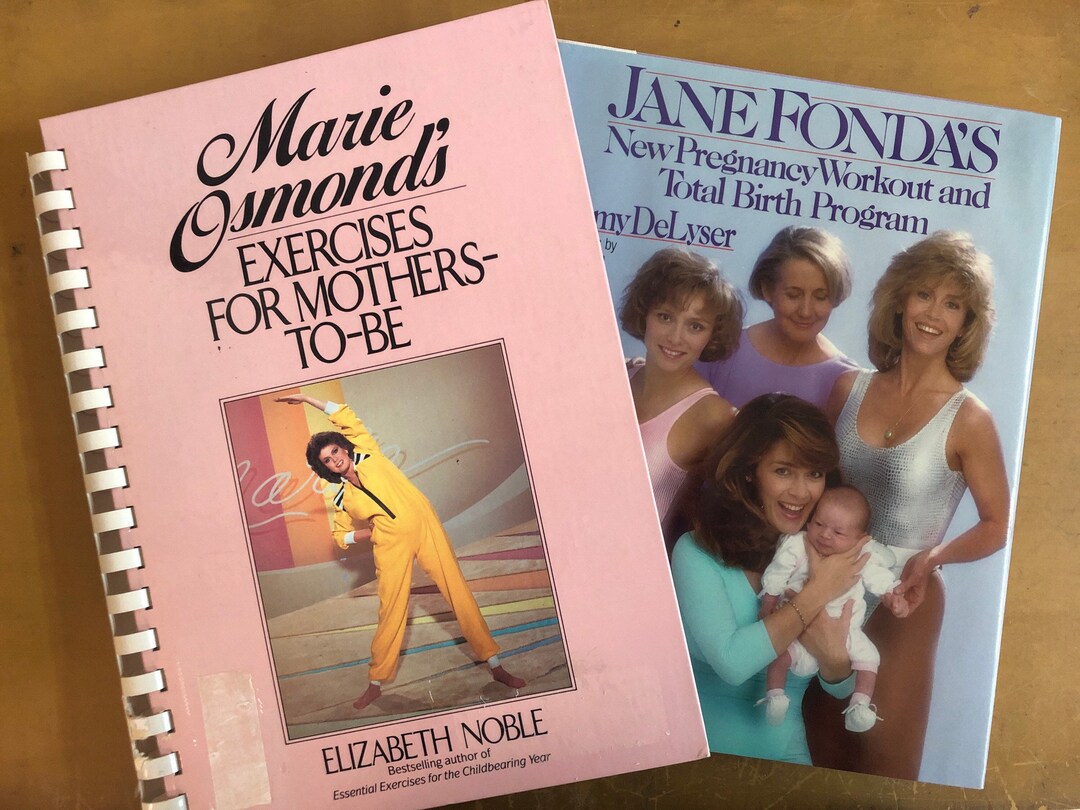 Set 1980s Pregnancy Books Jane Fonda Exercise Book Etsy