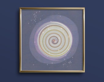 MG-051 5x5 art print/celestial art/nursery art/space art/dreamy art/aesthetic art/galaxy/planets/pastel art/solar system/astrology