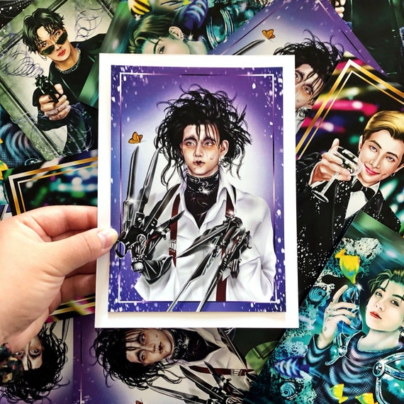 Bts V Taehyung X Edward Scissorhands Movie Character Fan Art Etsy