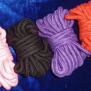 PINK Soft cotton SHIBARI bondage rope 1/4&quot;  (6mm) diameter 30 Ft (9m) lengths