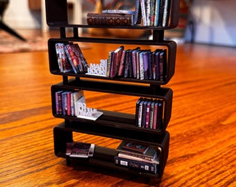 Miniature Mid-Century Bookcase STL (6.2”) — 3D Printable Bookshelf Model, Scalable, Digital Download