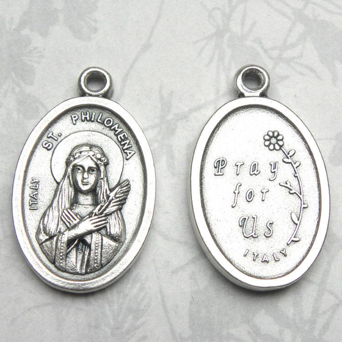 St. Philomena Holy Medal Catholic Gift Made in Italy Patron Etsy