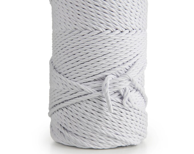 Twisted Cotton Rope Macramé Crafting Cord Natural White Cotton Rope ...