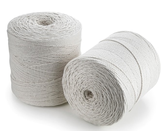 1800m Natural Cotton Macrame Cord: 2mm Twisted Rope