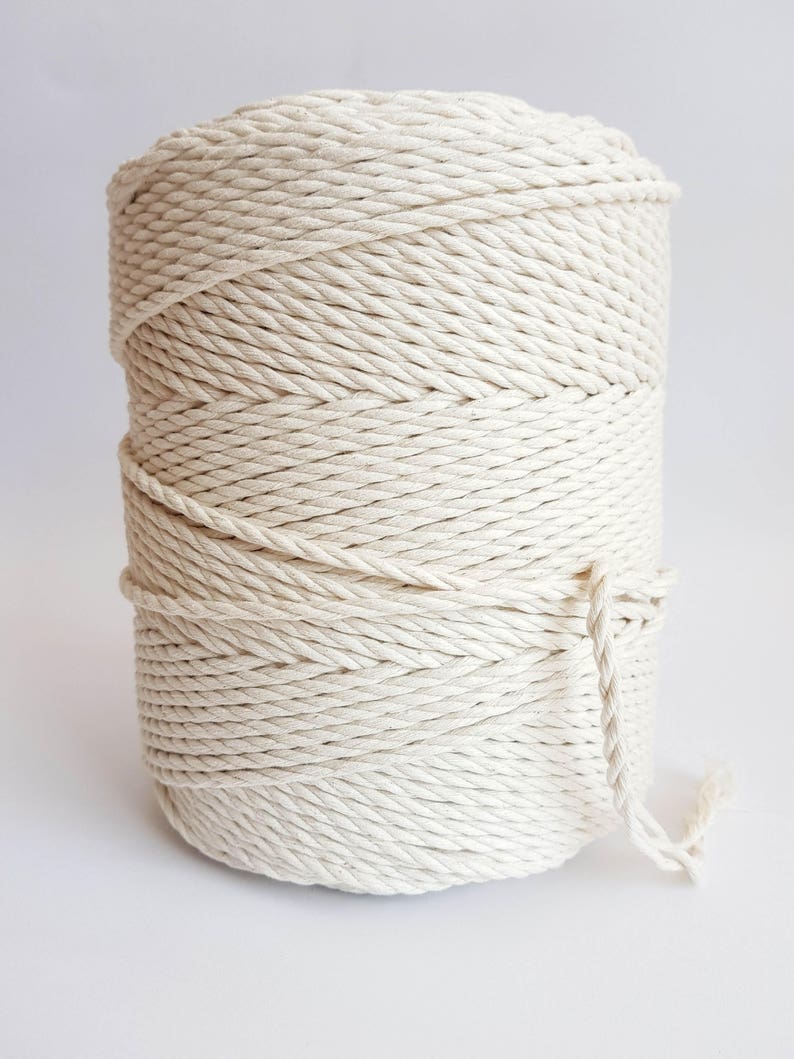 4mm Macrame Cord 260m Twisted Cotton Rope 15 Kg Macrame Rope. - Etsy ...