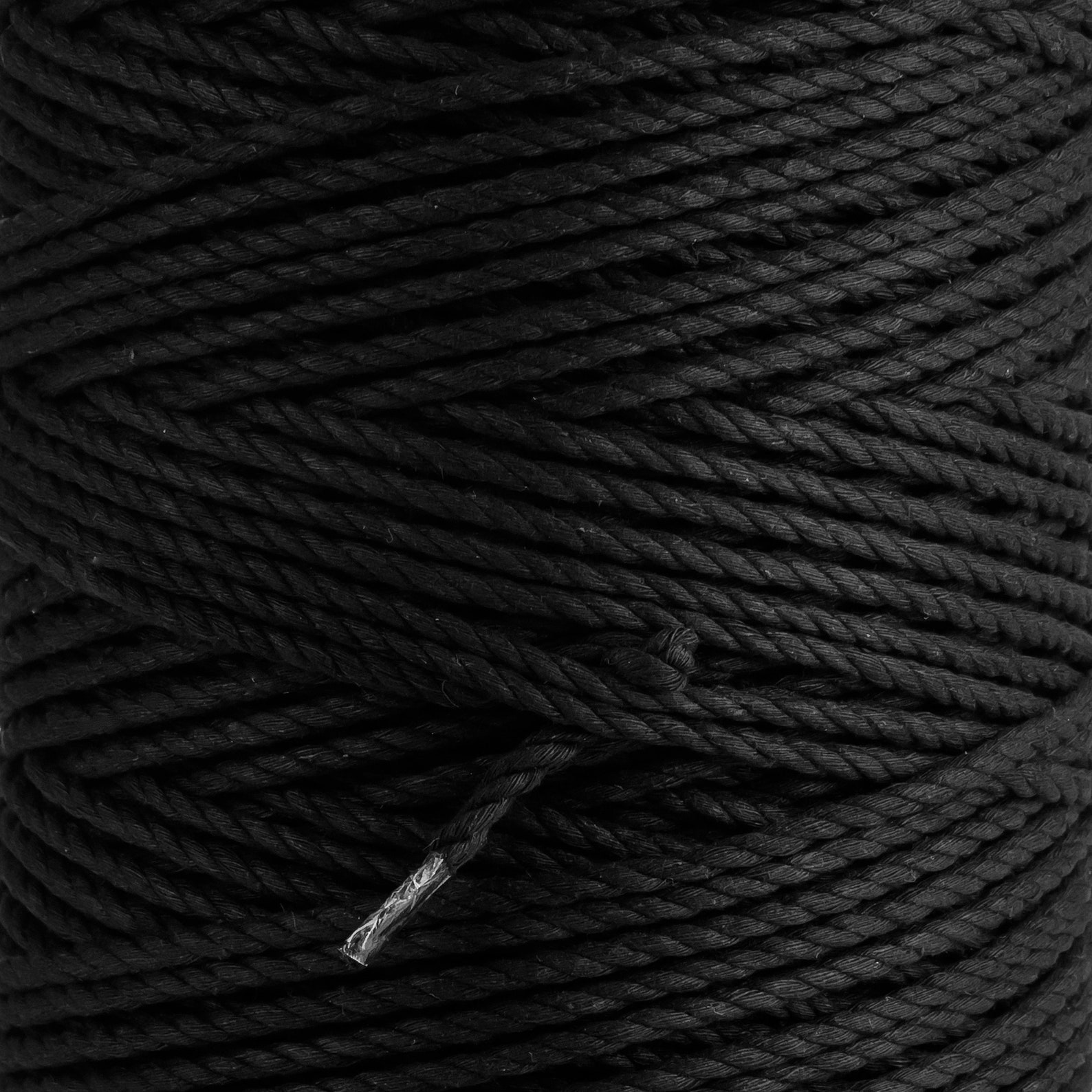 Black Macrame Cord 5mm Cotton Cord 250m Cotton Rope 3ply Etsy