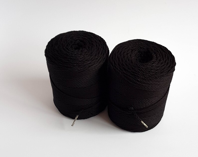 Black Macrame Cord 670 M Cotton Rope 3mm Macrame Cord / Etsy