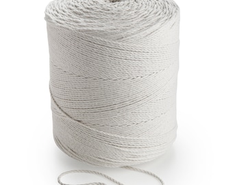 2 mm gedrehte Makramee Baumwollschnur: 1.5kg Natürliches DIY Seil