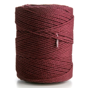 VINO Macrame Cord 3mm Cotton Rope 280m or 140 M String 3-ply Twisted ...