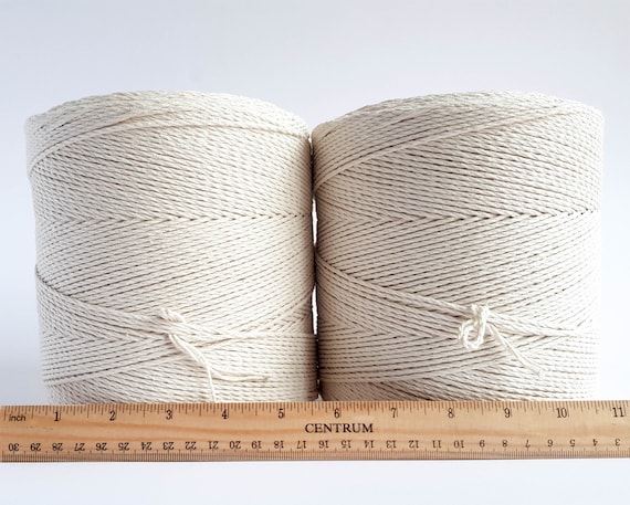 Macrame Cord 4mm Cotton Rope. 3 Kg Twisted Cotton Rope. About 520 M Macrame  Rope Cotton. Cotton Cord Macrame, Beige Macrame Rope, off White 