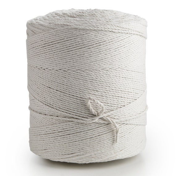 Macrame Cord 3mm / .11. Approx. 1500 M/ 4921 Ft Twisted Cord 100% Cotton  Rope Cotton Cord for Macrame Projects 