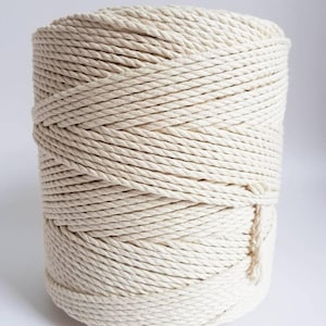 3 mm cotton rope. 1.5 kg Twisted cotton rope. Macrame rope. Macrame cord about 410 m cotton cord 3 strand rope 130 m Cotton string 0,5 kg