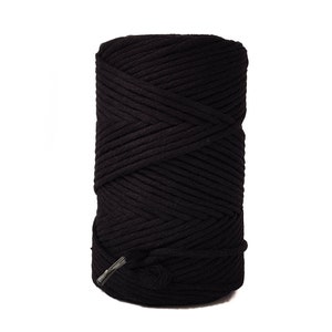 Black cotton rope 3mm macrame rope 280 m/ 918 feet cotton cord for DIY crafts, 140m / 459 feet Macrame cord. Macrame cotton, weaving string