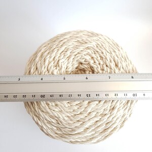 4mm macrame cord 260m Twisted cotton rope 1,5 kg Macrame rope. 175m Macrame cord 1 kg cotton cord 3 strand macrame rope. Cotton string yarn image 3