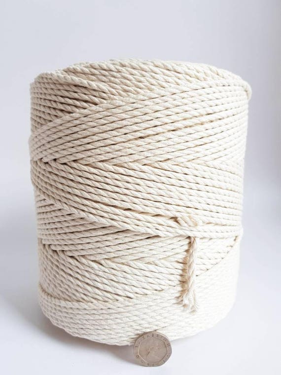 Moyic Cuerda de 2mm, cordón trenzado, cuerda de algodón de 100 , cordel  colorido, cordón de macramé, hilo de cuerda para decoración del Type3 NO3