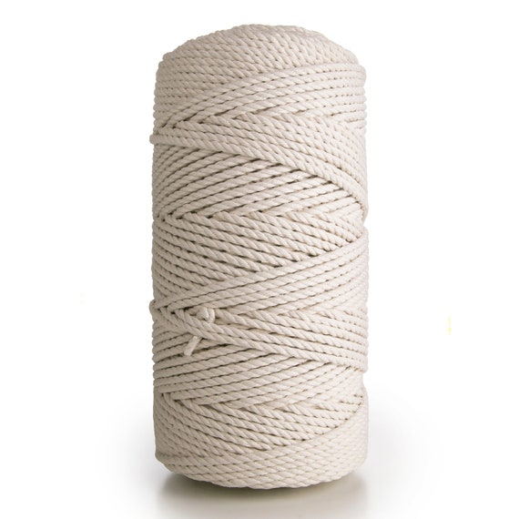 Macrame Rope 5 Mm Cotton Cord 230m Natural 3 Strand Twisted Cotton 755 Feet  Soft Rope for Your DIY Crafts or Macrame Projects 