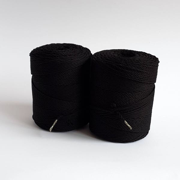 Black macrame cord 670 m Cotton rope 3mm macrame cord / Macrame rope /  corde macrame /  Macramé cotton cord 3mm / macrame cotton rope