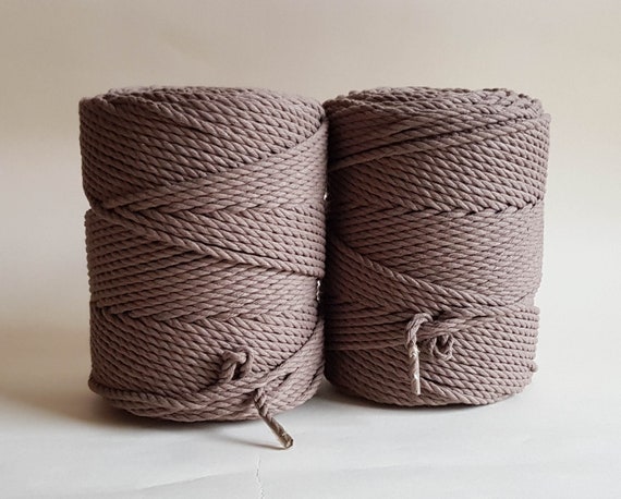 TAUPE Macrame Cord 4mm Taupe Cotton Rope 300 M Macrame Rope 984