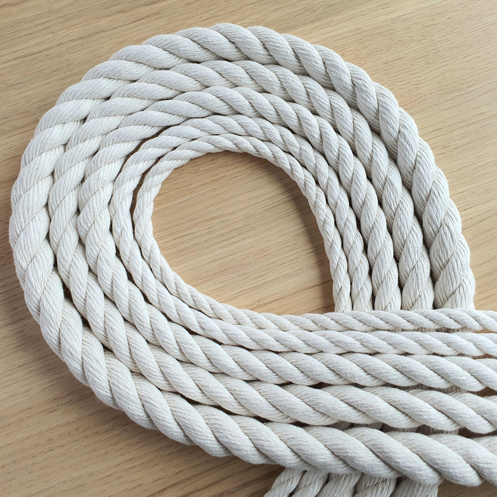 Cotton Rope 30m / 98 Ft 8mm/ 10mm /12mm/ 14mm/ 16mm Natural Etsy