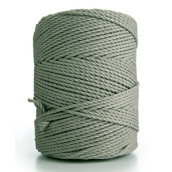 SAGE GREEN Macrame Cord 3mm Cotton Rope 280m Cotton String 3-ply Twisted  Spools Craft Yarn, Macrame Supplies, 100% Cotton Macrame Cord -  Italia