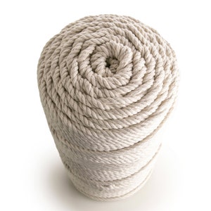 Macrame Rope 5 mm Cotton Cord 230m Natural 3 strand Twisted Cotton  755 feet Soft rope for your DIY crafts or Macrame Projects