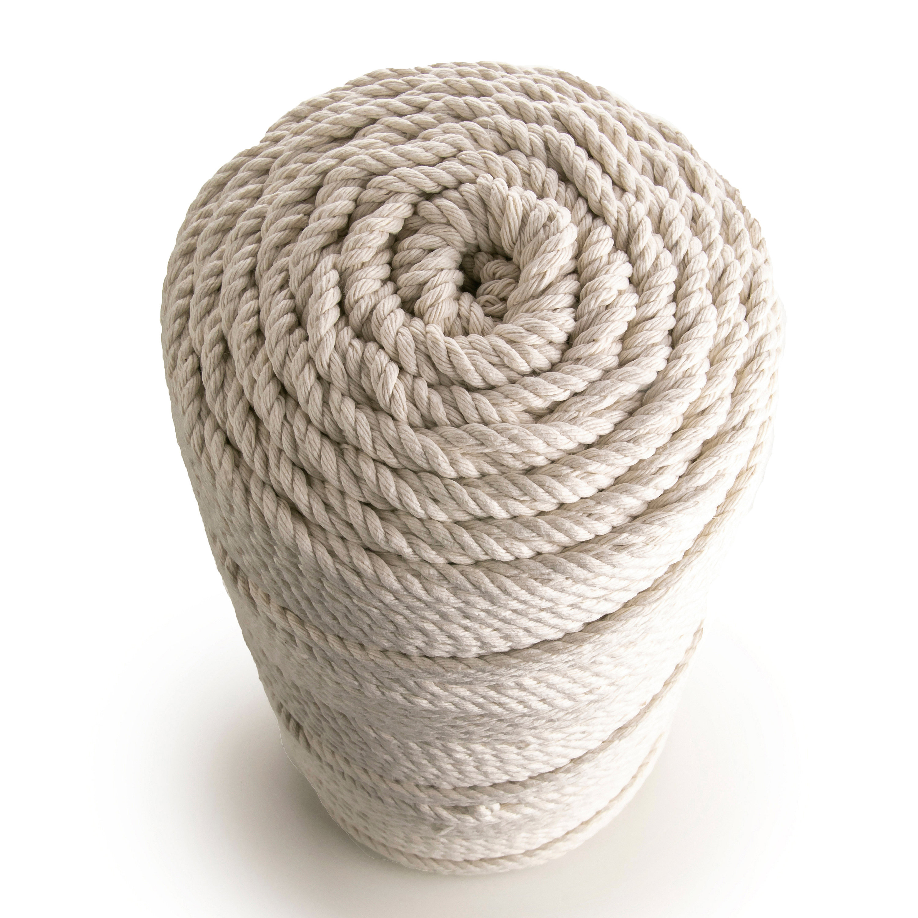 3/4/5/6mm Macrame Cord Natural Cotton Twisted Macrame Rope String DIY Craft  Knitting Making