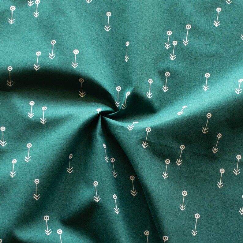 Desert Flowers Forest Poplin - 100% Premium Cotton Fabric - Birch Fabrics - Charlie Harper Desert Flower Collection - Poplin Quilters Fabric bild 2