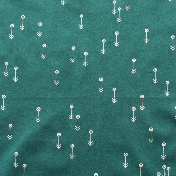 Desert Flowers Forest Poplin - 100% Premium Cotton Fabric - Birch Fabrics - Charlie Harper Desert Flower Collection - Poplin Quilters Fabric