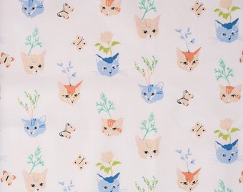 Quilters Cotton Fabric - Cotton Poplin Fabric - Birch Fabrics - Jenny Ronen Kitty Dreams Collection - 100% Premium Cotton Poplin Fabric