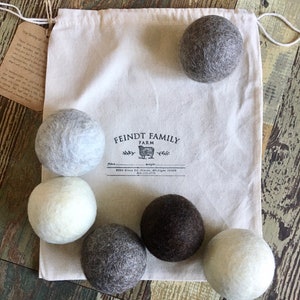 FAMILY PACK- 100% Border Lester Wool Dryer Balls XL 2oz balls