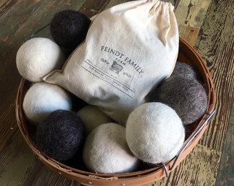 100% Michigan Grown Border Leicester XL Wool Dryer Balls