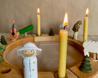 Beeswax Celebration Candles- Sustainably harvested, fits Grimm’s rings