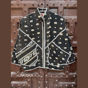 Premium Collection Handmade patchwork Vintage Kantha Jacket - Ethnic bohemian  Designer Boho Hippie Coat ,quilted patchwork kantha jacket