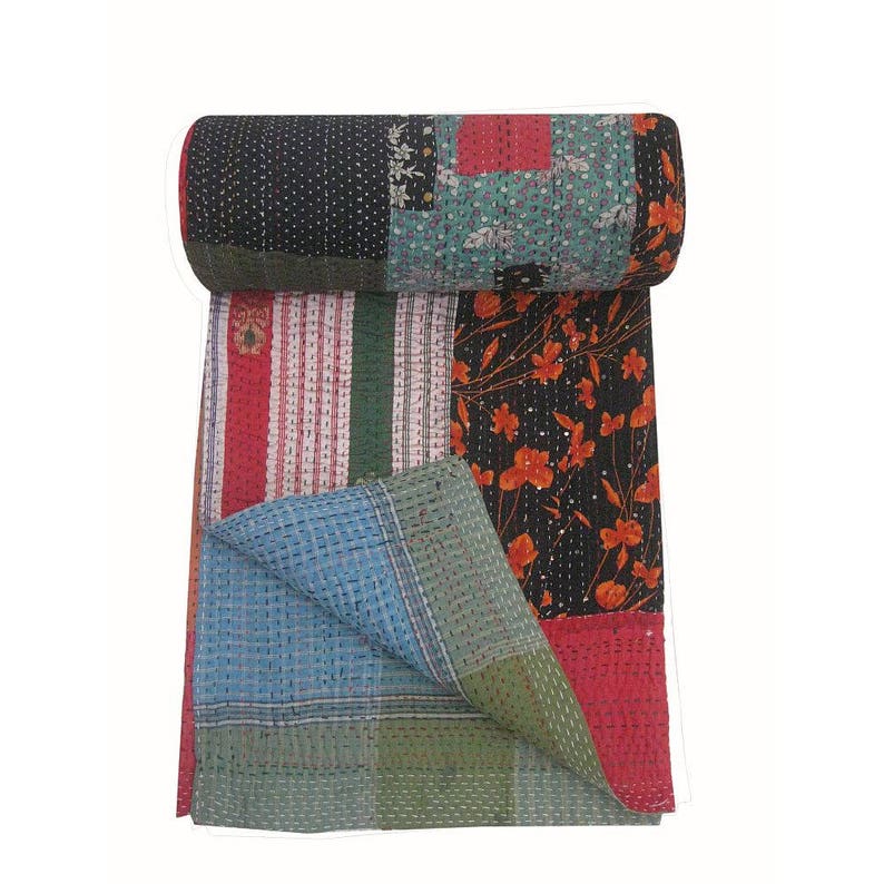kantha Quilts-vintage kantha quilt-Handmade kantha quilts-bohemian kantha quilt