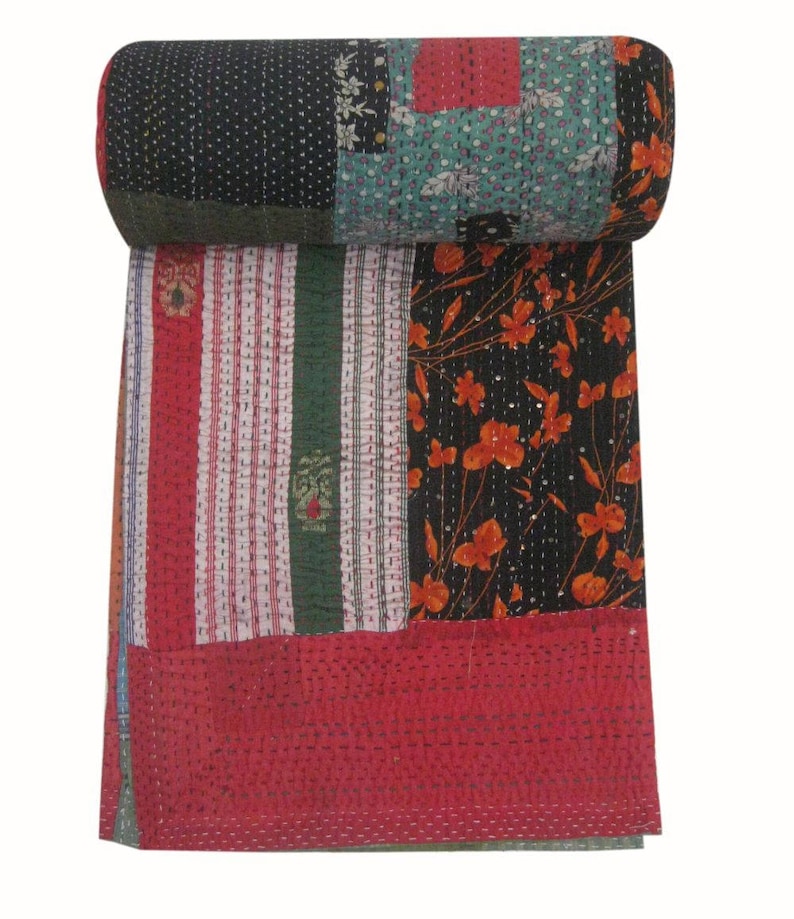 kantha Quilts-vintage kantha quilt-Handmade kantha quilts-bohemian kantha quilt