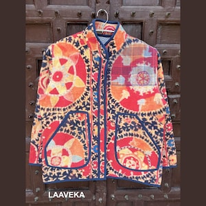 Handmade Vintage Kantha Jacket - Boho Hippie Women&#39;s Coat from Kantha Blanket,Patchwork kantha jacket Cotton kantha coat