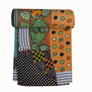 vintage kantha quilt ,Indian sari quilt kantha throw blanket,Handmade kantha twin bedding boho kantha quilt,kantha Throw,Boho kantha Blanket