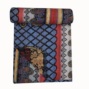 vintage kantha quilt ,Indian sari quilt kantha throw blanket,Handmade kantha twin bedding boho kantha quilt,kantha Throw,Boho kantha Blanket