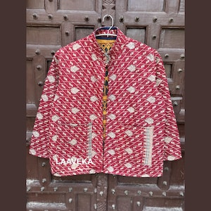 One-of-a-Kind Vintage Kantha Jacket – Handmade Indian Blanket Coat, Boho Hippie Style Blazer